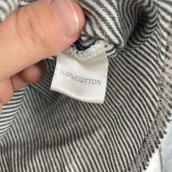 Brandy Melville Theia Striped Off The Shoulder Blouse in Grey/White One Size - Picture 8 of 11